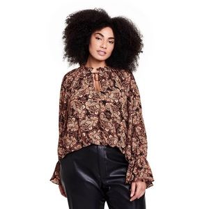 Nili Lotan Target Paisley Top Blouse Size 2X